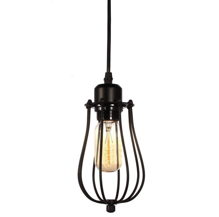 Vintage Industrial Black Iron Pendant Light
