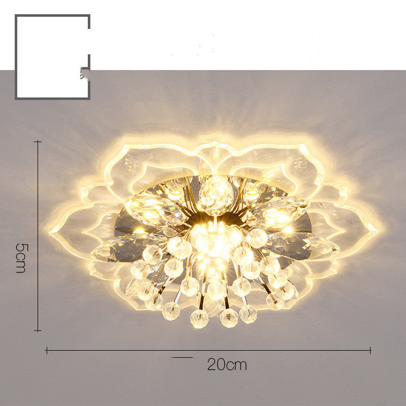 Elegant Entryway/Hallway Mini Crystal Lamp