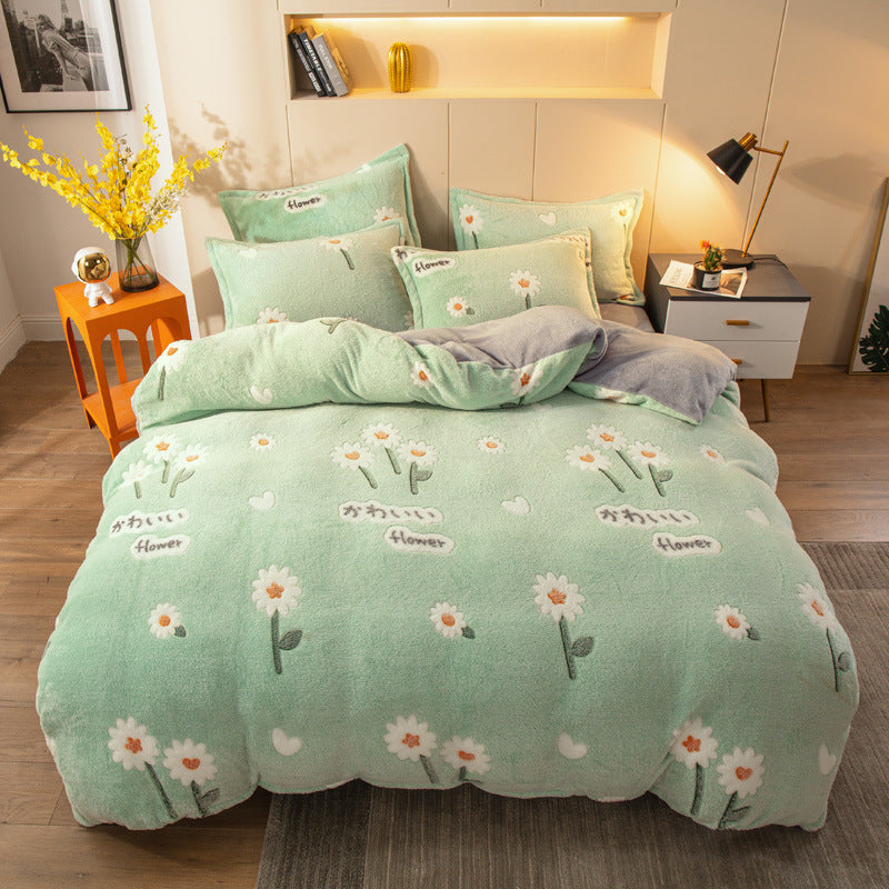 Winter Keep-Warm Milk Velvet Bedding Collection