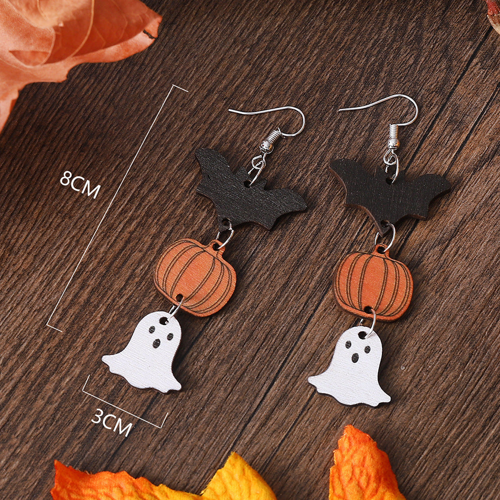 Women’s Halloween Earrings | Spooky Pumpkin & Bat Jewelry